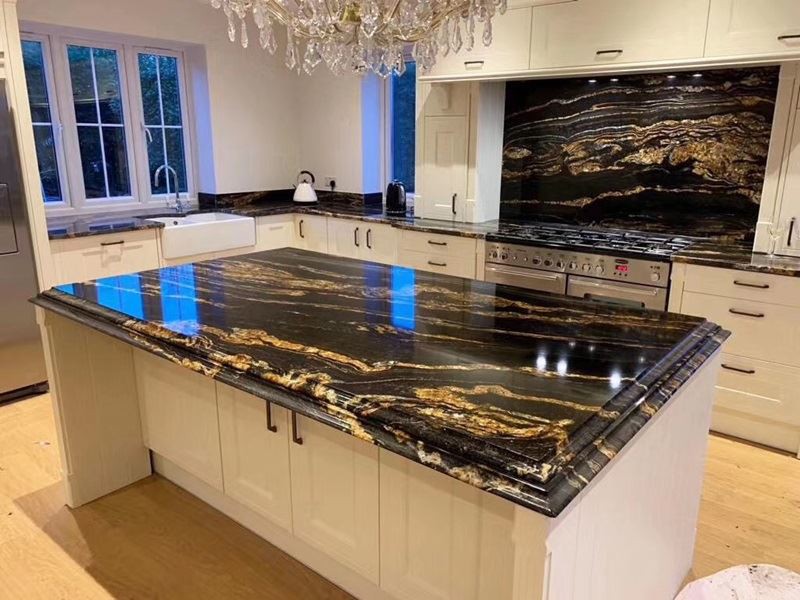 Oris Gold Granite Kitchen Countertop