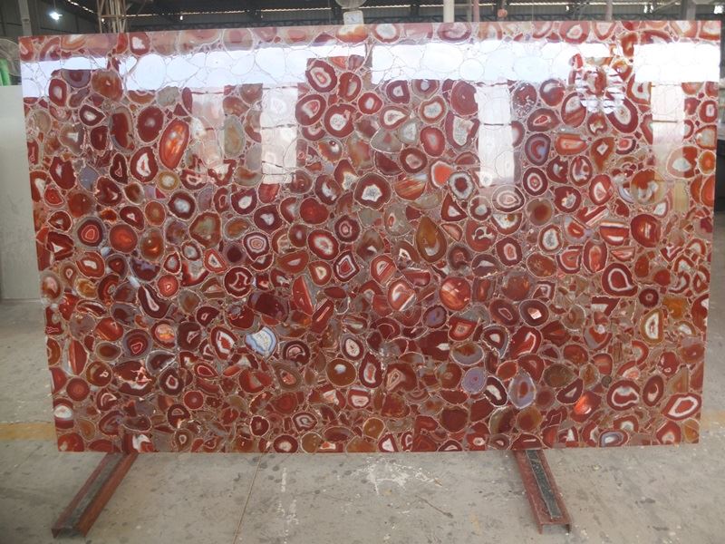 Red Agate Gemstone Slab