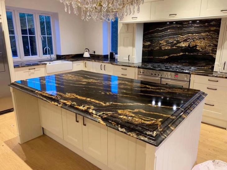 Oris Gold Granite Kitchen Countertop