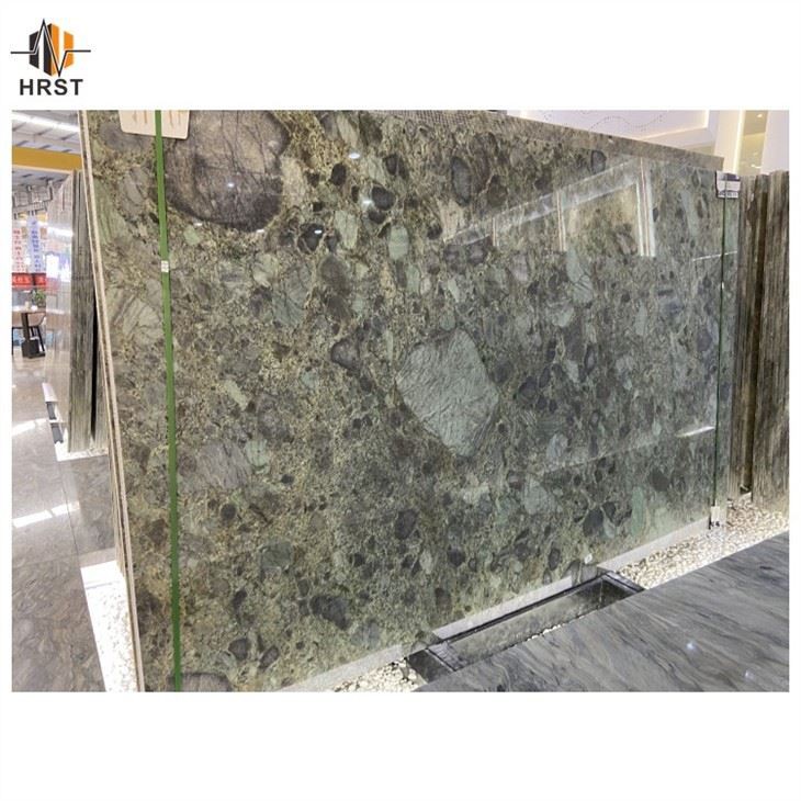 emerald green quartzite kitchen